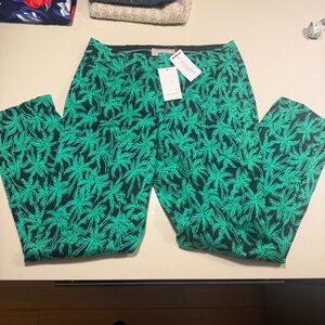 NWT Banana Republic Martini Fit Tropical Palm Pants